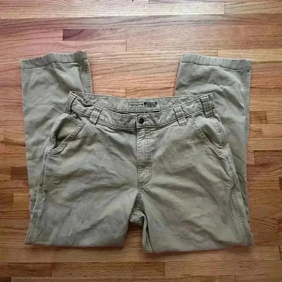 CARHARTT l Relaxed Fit Tan work casual utility jeans l SIZE 36X 30 - Picture 1 of 8